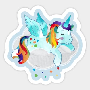 Cute Rainbow Unicorn Sticker